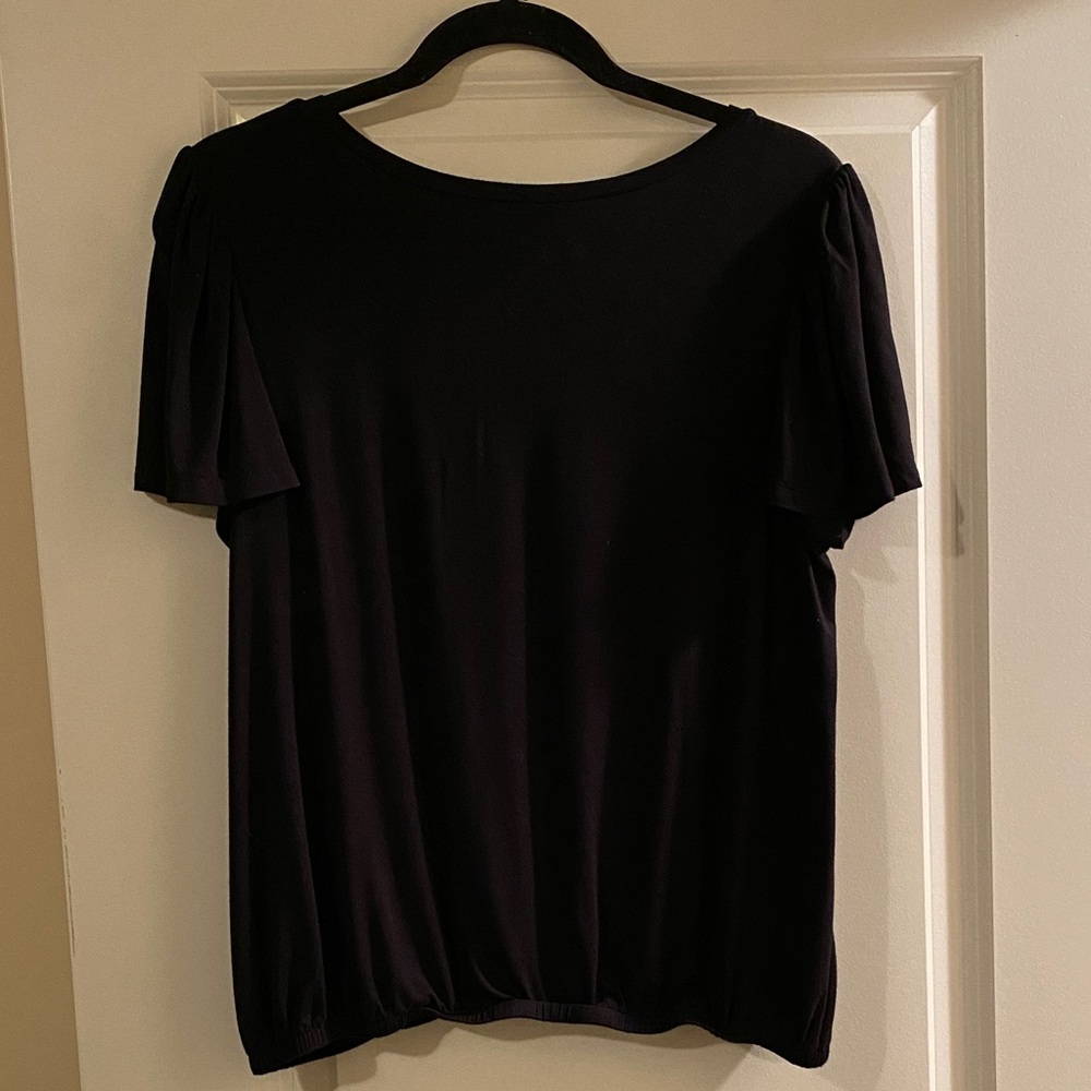 Express Classic Black Short Sleeve Top - Picture 4 of 4